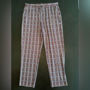 Men’s Mocha Vintage Plaid Pants.